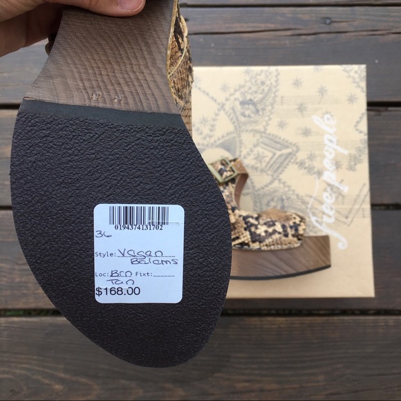 Free People Belem Clogs Tan Snake 6 - Picture 9 of 13